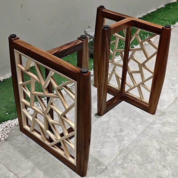 胡桃木冰格纹实木餐桌腿支架底座定制茶桌架书桌子脚餐台支撑柱,商业/办公家具,台脚台架/家具支架,淘宝优惠券,粉丝福利购,淘宝优惠卷