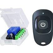 电机遥控器12V单路可点动 门禁 黑鸭蛋单键 无线遥控开关模块 新品