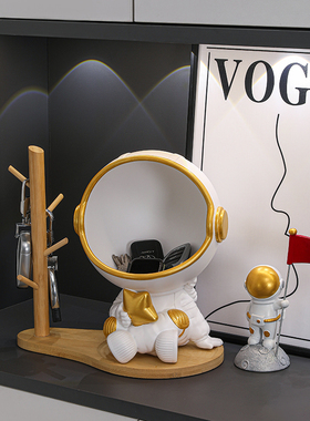 宇航员钥匙收纳玄关摆件轻奢入户A客厅门口鞋柜电视酒柜家居装饰