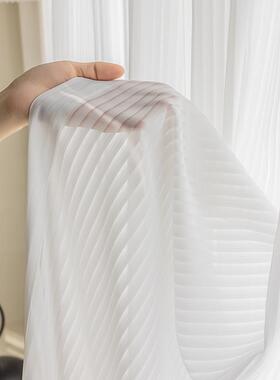 86M0纱帘梦幻帘2023新款竖百叶幻影纱卧室客厅阳台家用白色透光不