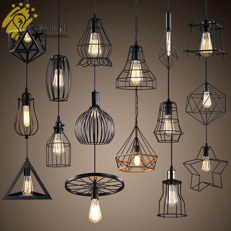复古工业风小吊灯单头创意个性餐厅灯酒吧吧台奶茶店铁艺简约吊灯,家装灯饰光源,智能吊灯,淘宝优惠券,粉丝福利购,淘宝优惠卷