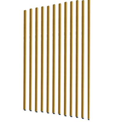 铝合金方通隔断栅栏屏风玄关立柱免打孔客厅办公室木纹铝方管锦标