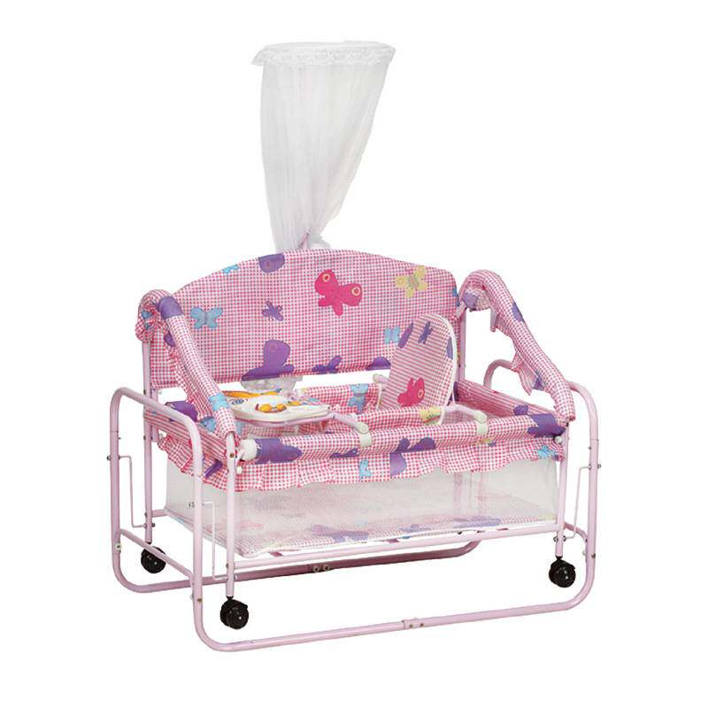 小婴儿床铁床多功能新生儿床童床摇篮床宝宝床推车小床摇摇床蚊帐