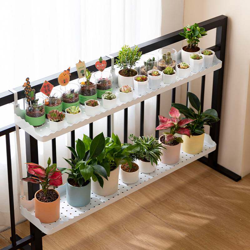 铁艺窗台多肉栏杆花架盆置物架阳台悬挂绿植花托架子窗外窗户新品