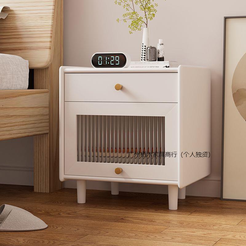 全实木简约现代床头柜极窄日式白蜡木迷你小柜子卧室床边柜储物柜