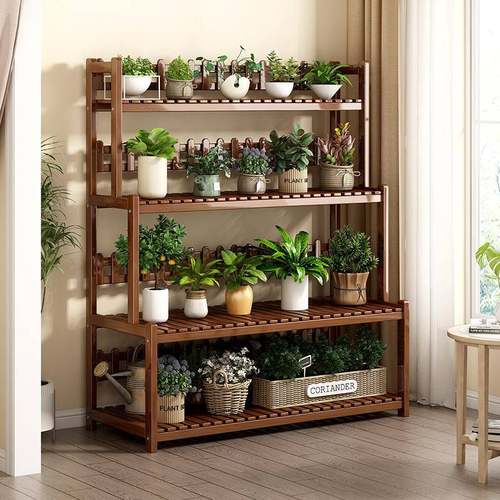 阳台花架置物架客厅家用落地多层室内花盆架绿植多肉收纳架可移动