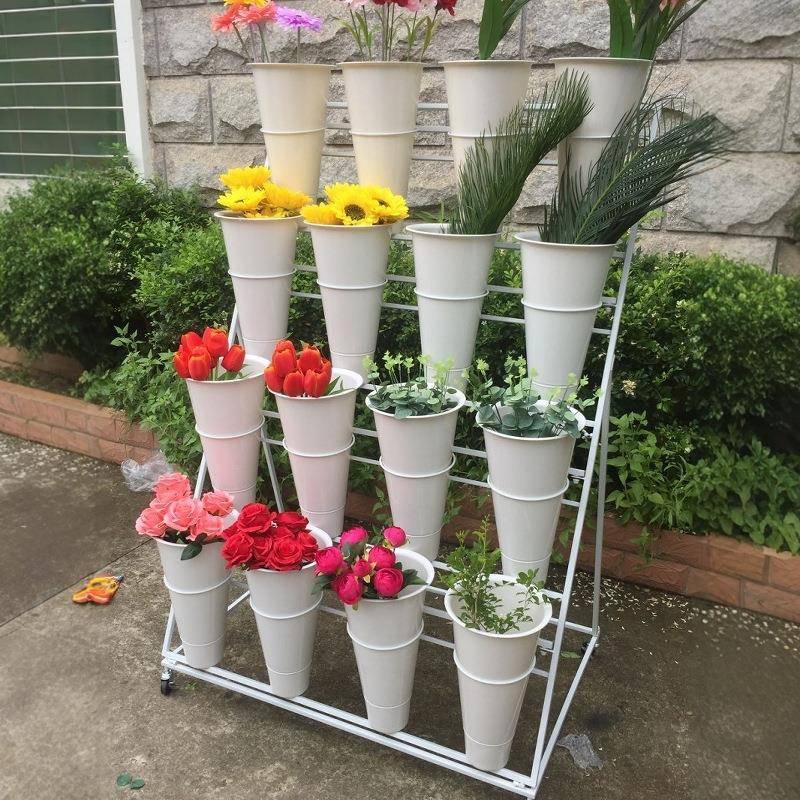 铁艺花束摆摊落地架花店花架展示架鲜花桶摆放婚庆用品可拆卸包邮