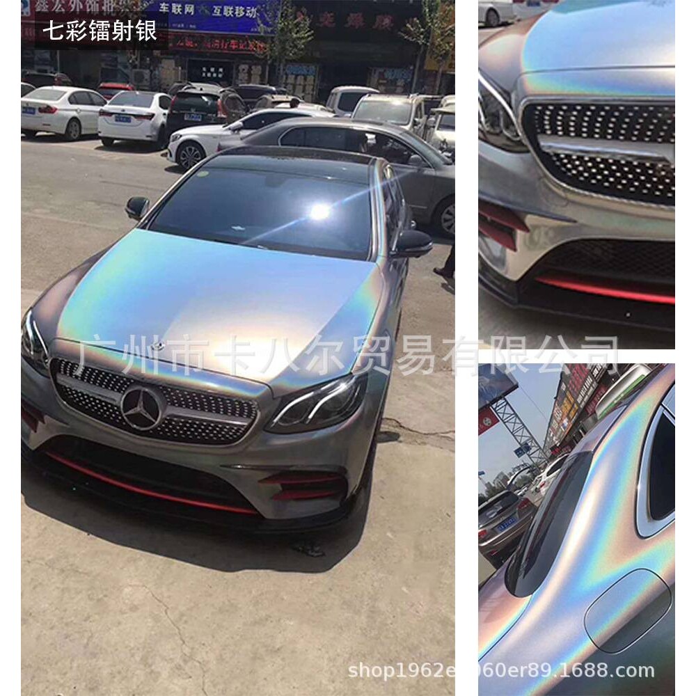 汽车改色膜 进口材质 3d锦绣灰车身膜 亮光钻石七彩镭射灰车身膜