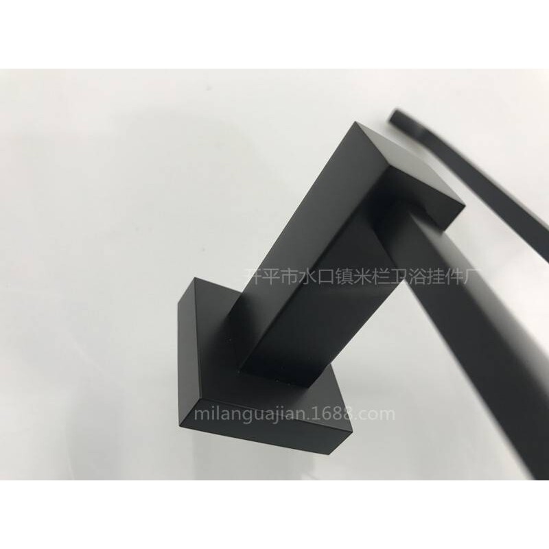 黑色铜毛巾环 黑色方形简约毛巾环 毛巾杆畅销产品