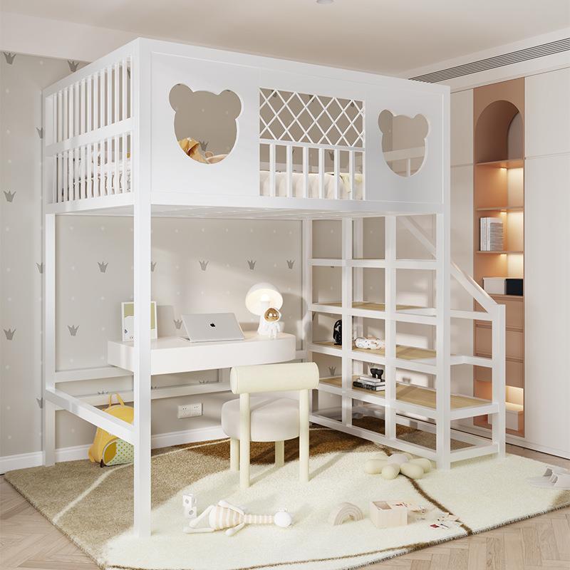 铁艺上下床1.8米双人高架床小户型1.2儿童省空间单上层子母床