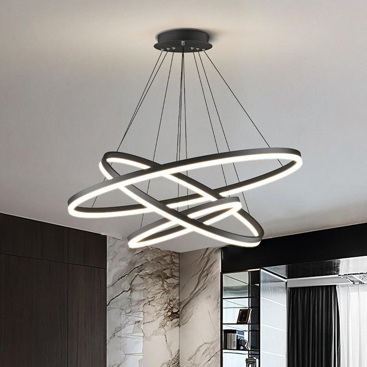 广东中山极简客厅吊灯现代简约大气主灯圆环形2025年新款灯具大全