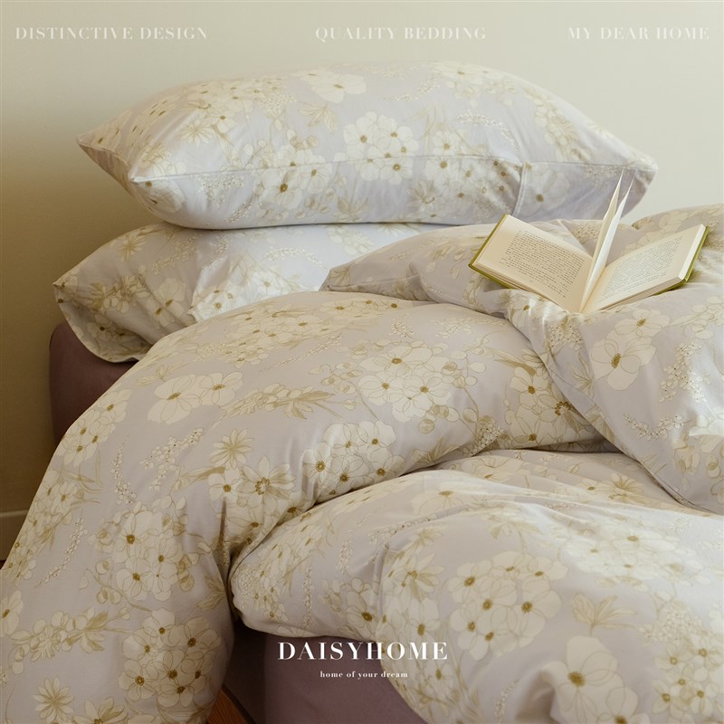 DAISYHOME田m园花朵针织棉四件套纯全棉软糯亲肤母婴裸睡床上用品