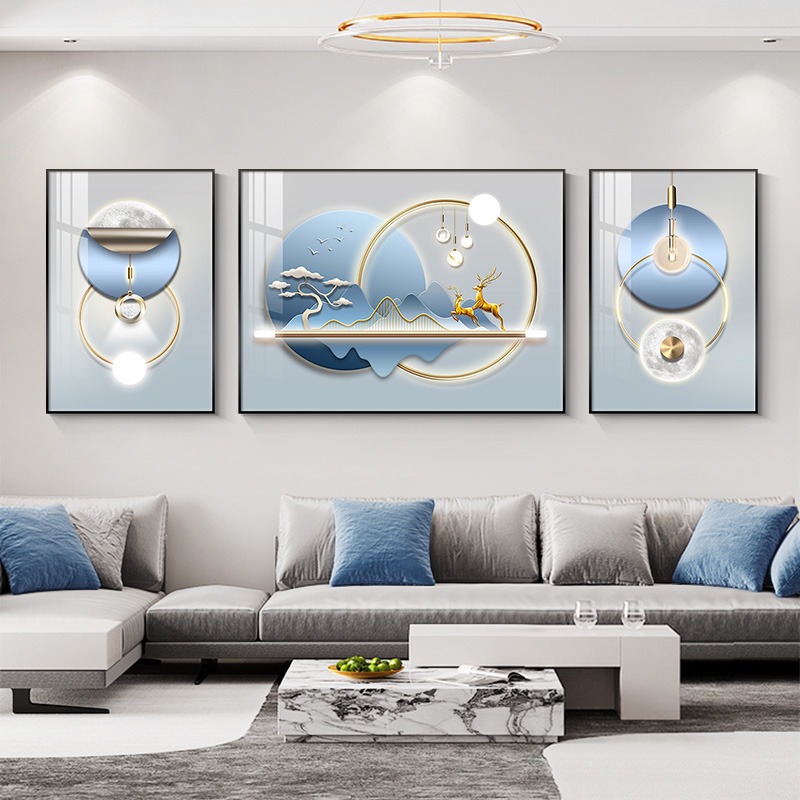 2023新款f大气客厅画背景墙装饰画沙发挂画现代简约轻奢高级感壁