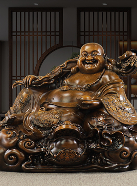 弥勒佛笑佛摆件人生如意布袋佛招财金蟾家居装饰公司店.铺开业礼