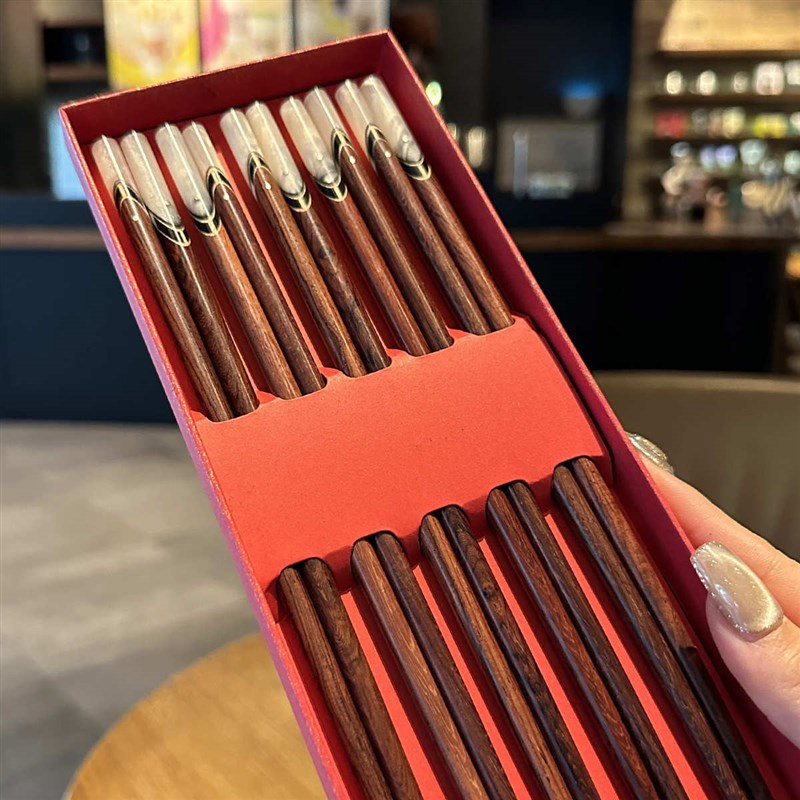 小资风有点贵~安南酸枝木牛角防滑木筷子彷白玉花边W手工镶嵌家用