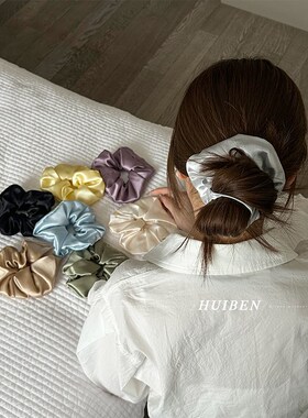 100%真丝!30姆米p大肠发圈章小蕙同款手工极简头绳高弹力马尾发绳