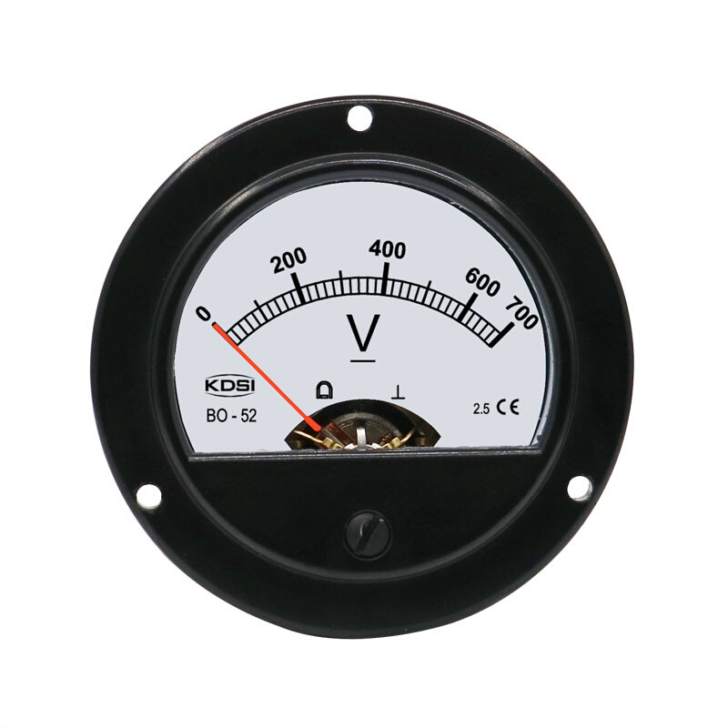 KDSI工厂供应 指针式直流伏特表BO-52 DC700V圆形车载用电压表