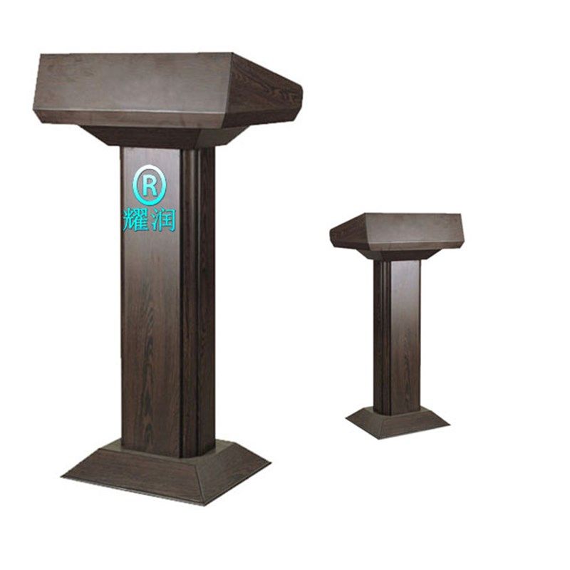 可包邮木质演讲台 发言台 酒店前台迎宾台礼宾会议台司仪台黑胡桃