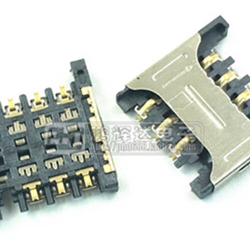 MUP-C790 进口原装 直插拔式MICRO SIM中卡 6P抽屉式 SIM手机卡座