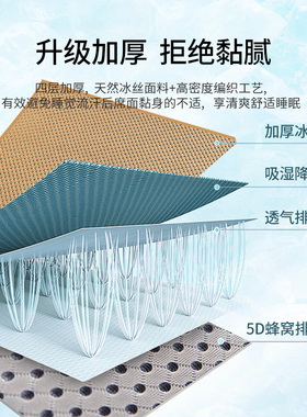 MUMI凉席冰丝藤席夏季空调凉席床笠草席竹席夏天2023新款可水洗席