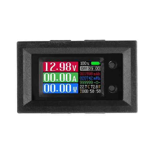 DC 4-30V 10A 0.96寸彩屏低压供电版9合1电压电流功率计阻抗 容量