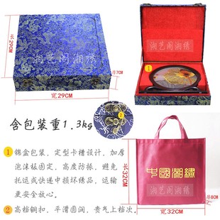 湘绣双面绣摆件纯手工刺绣成品荷花荷叶居家装饰摆台元旦新年礼品