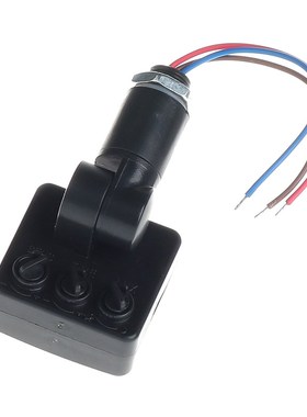 迷你小号人体红外感应开关开孔12MM黑色/白色防雨防水AC85-265V