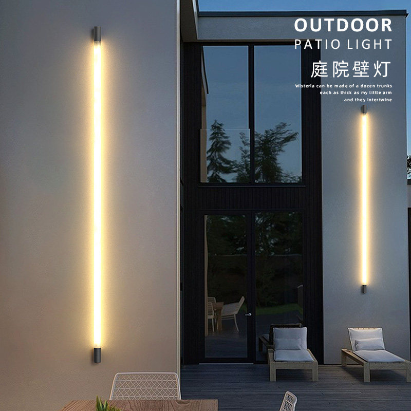 户外长条壁e灯别墅庭院墙壁灯室外灯露台阳台灯太阳能灯过道围墙