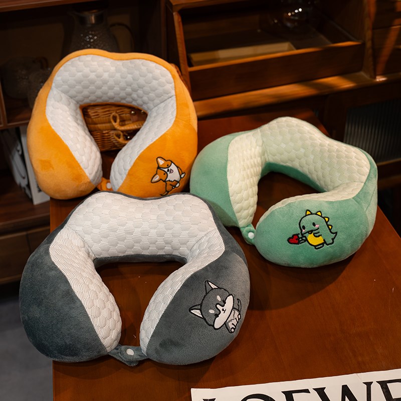 冰豆豆飞机枕u型枕旅行s枕头颈椎pp棉头枕脖枕护脖子护颈枕汽车