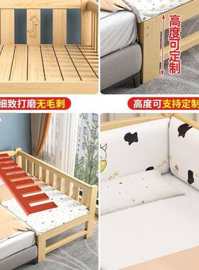 儿童拼接床宽床床大人可CIU睡男孩宝宝婴儿床大加床边扩女实木床