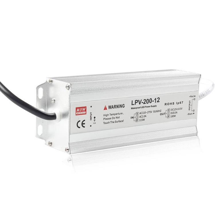 明伟LPV-200W-12V监控防水恒压电源日光灯开关电源 led驱动厂家