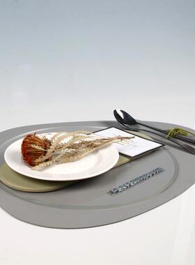 现代简约绿色西系餐盘摆盘软装工艺品件轻奢简约餐摆设0具套摆装