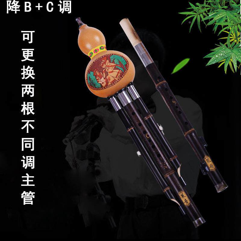 双调葫芦丝竹学演奏F紫+GC降B初+调乐器配盒IKM子挂件