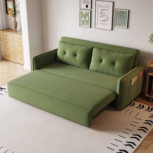 奶985油风云朵小绒发可折叠两用户沙型客厅床书房多功能单双人伸