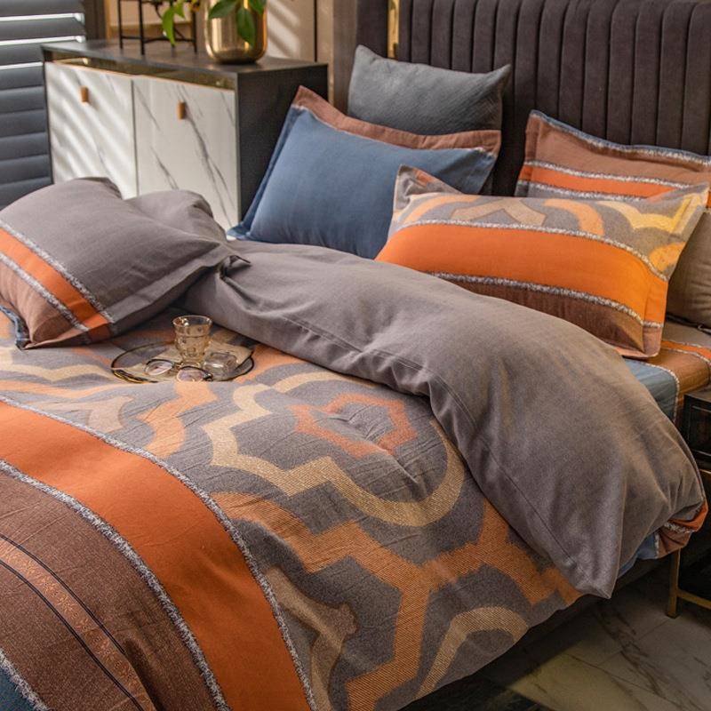 水棉2磨毛单件被套200x23被单人学洗生EX120301宿舍床单被罩150x0