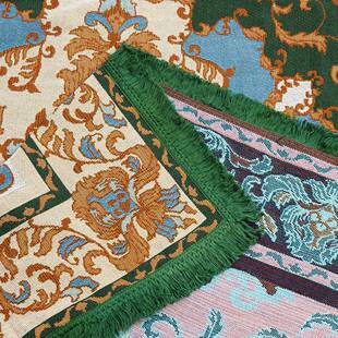 欧花式客提花地垫卧室宾馆地复毯古沙发茶几垫手工缝制边缝制花边