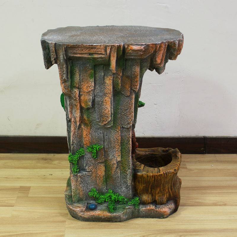 八方来财树根底假山流水喷泉底座水景装饰品风水轮摆9804工艺品