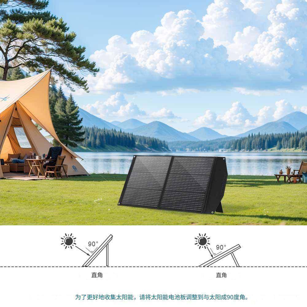 18V1电0W户D100W外阳能充电板太便携式发板太阳能折叠包光伏0板