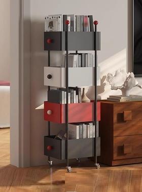 落转地书架多层客厅家用铁置架角柜艺储物柜收纳展示柜VZI物隐形