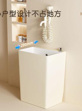 博致B油OTZO加高阳台拖把池奶风家用大量拖把容盆卫生间拖布池307