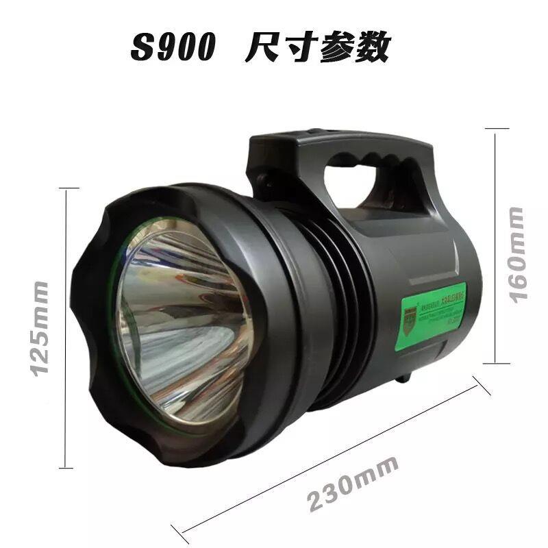 跨境手灯提应手电筒探照灯户外露营移动强光1急巡S900逻00w提灯充