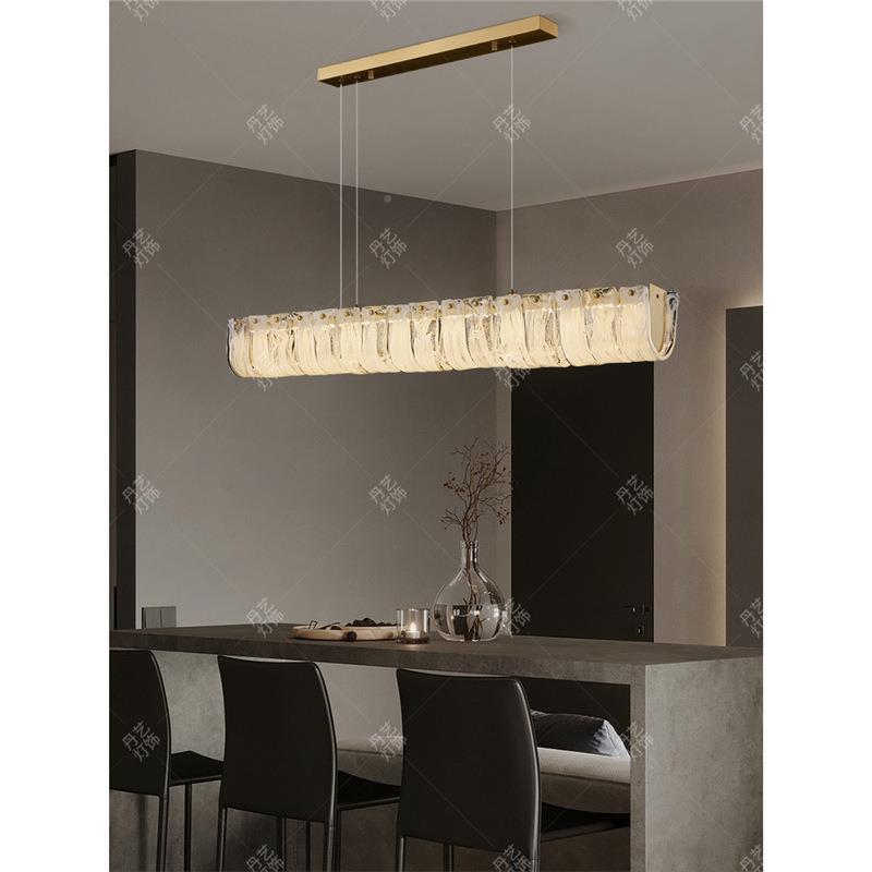 法式全铜厅吊灯客现代简约轻圆形高端奢墅设计743师餐厅玻别璃卧