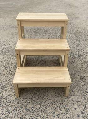 V45子O步实木家用凳阳台三层阶梯楼F76758J5梯踏步3台阶梯登高窗