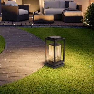 太阳见描述能草灯新中式庭院景灯户外观防坪地水花园院子别墅柱子