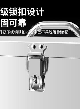 功能多工具箱收纳箱QDK箱不锈钢子手提箱储箱物双层特加厚大号工