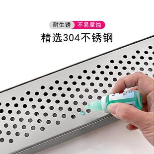 不锈304-10cm钢孔条大排量地漏卫生间排返水淋浴圆长方形防毛发水