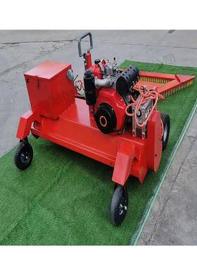 遥控式梳电草机造草坪胶颗粒橡梳丝267机柴油启草坪人梳理机