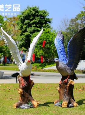 仿真猫头鹰鹰老鸟类摆件玻璃钢动物雕塑花林庭院户外园景观NL1001