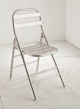 3户04加固不锈桌椅折UAW叠椅家用圆凳现休代钢闲外椅