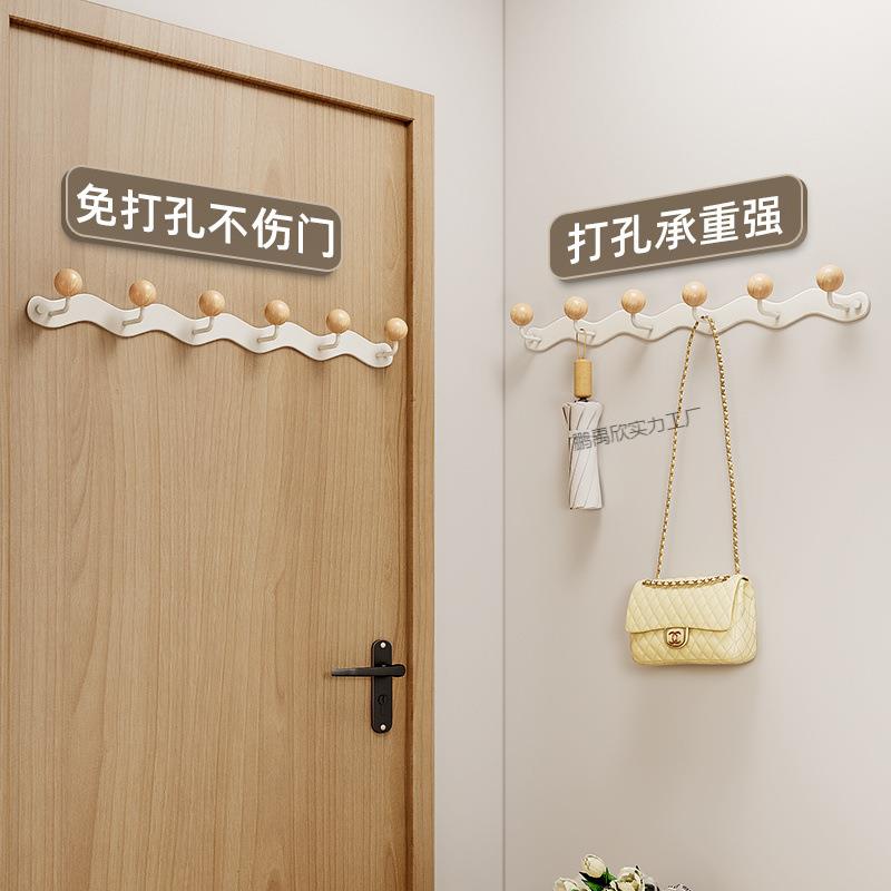 挂衣墙上入架户门后挂钩免打孔关卧室壁玄挂KJQ式挂置衣钩衣帽架